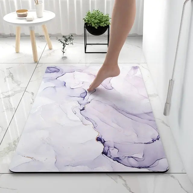 AquaArt Luxe Bath Mat - Water-Absorbing and Quick-Drying