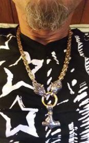 Nordic Wolf & Mjolnir Chain for Men – Stainless Steel Statement