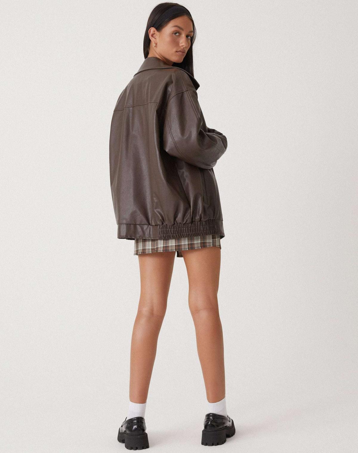 Stylish Oversized Leather Jacket – Comfortable and Trendy for Every Day