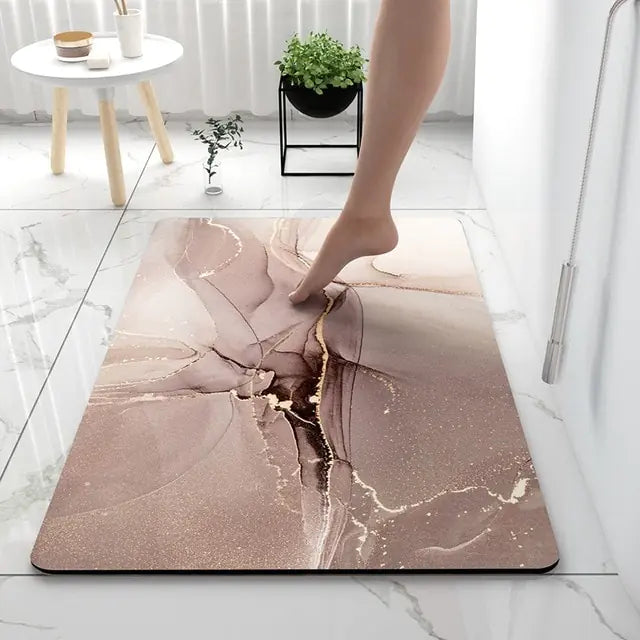 AquaArt Luxe Bath Mat - Water-Absorbing and Quick-Drying