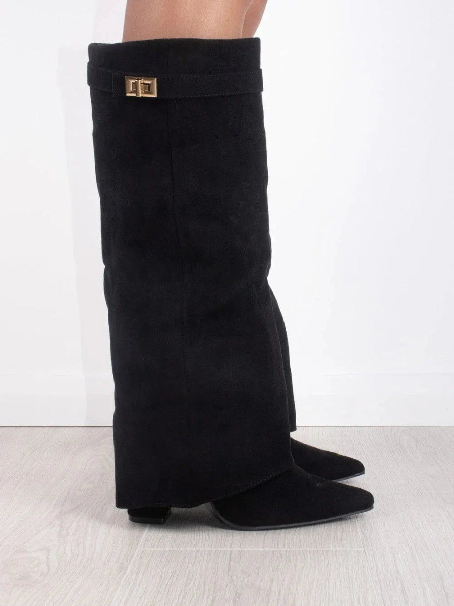 Luxe Suede Over-the-Knee Boots for Women – Comfort and Class