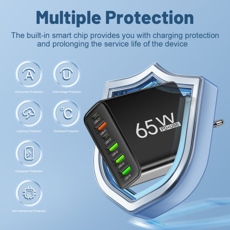 ChargePro Multi-USB Fast Charger – Safe Power Solution for Home and Travel
