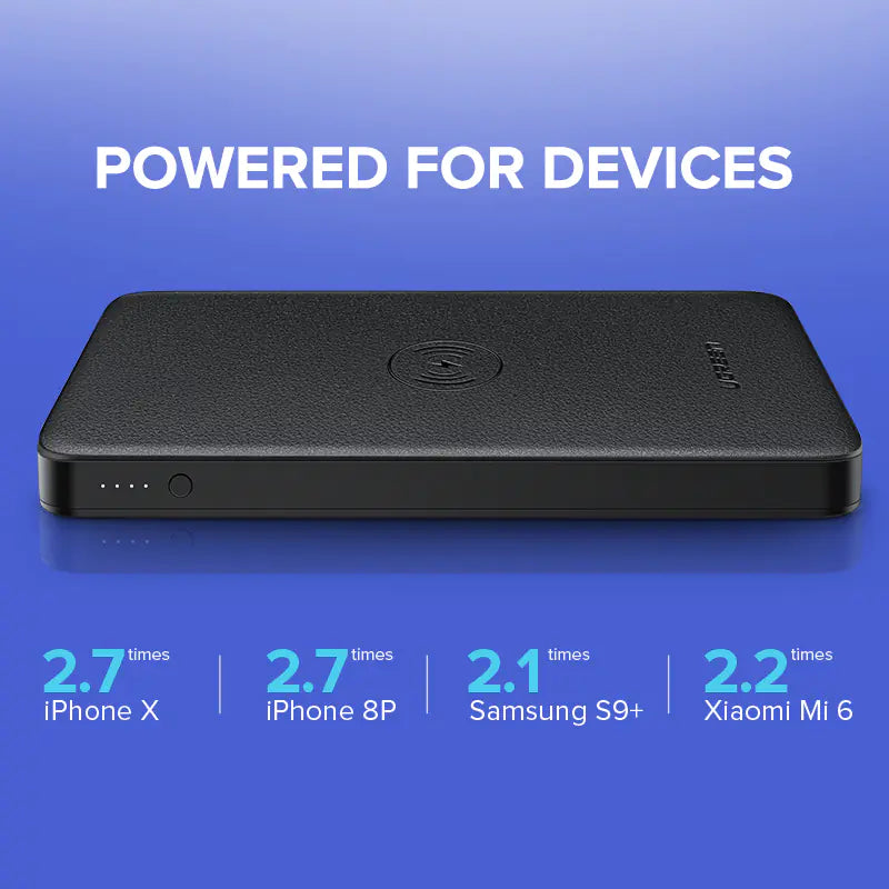 Wireless Fast Charging Power Bank – 10,000mAh Dual Output
